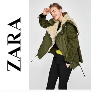 Zara women green parka💚💚💚